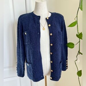 Tanner Vintage Women’s S Navy Jacket Gold Buttons Retro